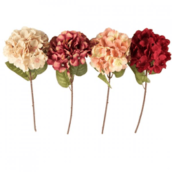 Künstliche Blume Hortensie 54 cm 4 Stück sortiert