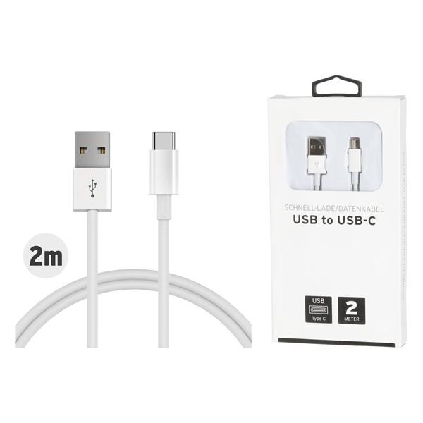 Ladekabel, USB to USB-C, 2 Meter