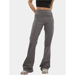 lässige DEF Damen Hose Stretch mit Baumwolle Grau