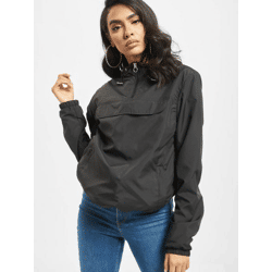 lässige Urban Classics Damen Jacke Kordelzug Reißverschluss 78 g/m² Schwarz