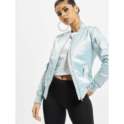 lässige Urban Classics Damen Jacke Stretch Taschen 160 g/m² Hell-Blau