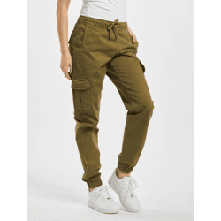 lässige URBAN CLASSICS Damen Jeans Stretch Taschen 260 g/m² mit Baumwolle Khaki