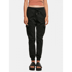 lässige URBAN CLASSICS Damen Jeans Stretch Taschen 260 g/m² mit Baumwolle Schwarz