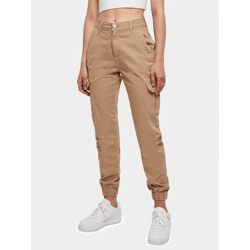 lässige Urban Classics Damen Jeans Stretch Taschen 320 g/m² mit Baumwolle Beige