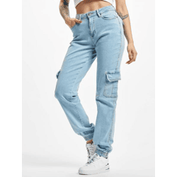 lässige Urban Classics Damen Jeans Stretch Taschen 410 g/m² Blau