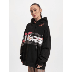 lässiger Dangerous DNGRS Damen Hoodie Oversize mit Baumwolle Schwarz