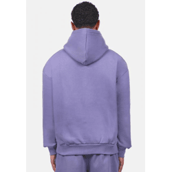lässiger Dropsize Herren Hoodie Rippbündchen Kapuze mit Baumwolle Violett