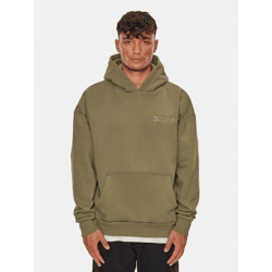 Casual, Oversized Unisex Hoodie with Pockets and Hood, Made of Cotton, Khaki