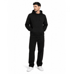lässiger Mister Tee Herren Basic-Hoodie mit Kapuze Baumwoll-Pullover 300 g/m² Schwarz