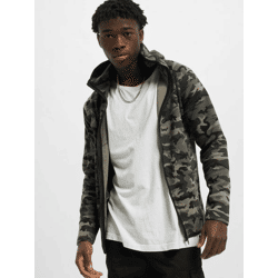 lässiger Urban Classics Herren Hoodie Reißverschluss Taschen 300 g/m² mit Baumwolle Camouflage
