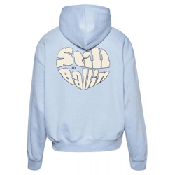 lässiges DEF Herren Sweatshirt Rippstrick Kapuze mit Baumwolle Hell-Blau