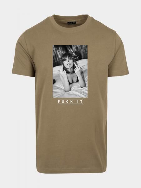 l&auml;ssiges Mister Tee Herren T-Shirt Rippstrick 180 g/m&sup2; mit Baumwolle Khaki