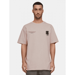 lässiges MJ Gonzales Herren T-Shirt mit großem Schmetterlings-Print 240 g/m² Baumwoll-Shirt Alt-Rosa