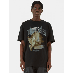 lässiges MJ Gonzales Herren T-Shirt Oversize 240 g/m² mit Baumwolle Schwarz