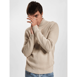 Casual Only & Sons Men's Sweatshirt in Beige Cotton
