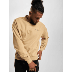 Casual Sean John Men's Sweatshirt with Drawstrings and Pockets, Cotton, Beige