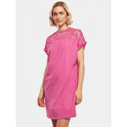 lässiges Urban Classics Damen T-Shirt Stretch 180 g/m² mit Baumwolle Pink