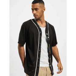 lässiges URBAN CLASSICS Herren Polo-Shirt Mesh 170 g/m² Schwarz/Weiß