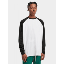 lässiges URBAN CLASSICS Herren T-Shirt Oversize 200 g/m² mit Baumwolle Weiß/Schwarz