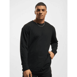 lässiges URBAN CLASSICS Herren T-Shirt Rippbündchen 220 g/m² mit Baumwolle Schwarz