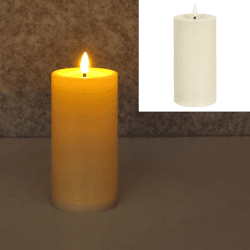 LED Kerze, Kos, creme, Outdoor, L, ca. 15cmH