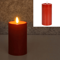 LED Kerze, Kos, rot, Outdoor, M, ca. 12,5cmH