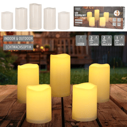 LED Kerzen Set, Chios, 5tlg., Outdoor, ca. 15cmH