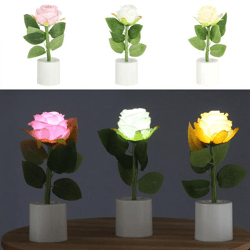 LED Rose, 3/s, ca. 17cmH