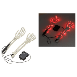 LED Skelett Hände, TIMER, mit Erdpsieß, 36cm