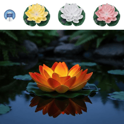 LED Solar Seerose, 3/s, ca. 17cmD