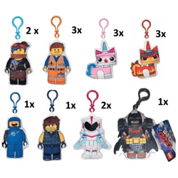LEGO® - The Lego Movie 2 - Plüsch Schlüsselanhänger / Bagclip - 8-fach sortiert - 12cm 