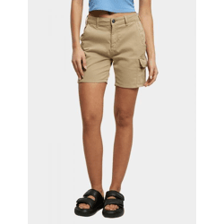 leichte Urban Classics Damen Shorts Stretch Reißverschluss Taschen mit Baumwolle Beige