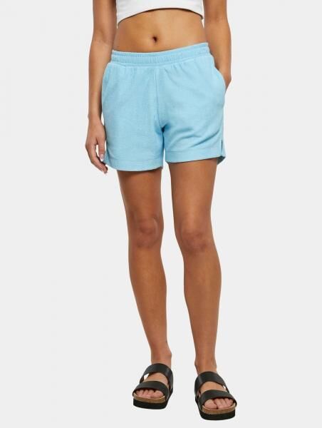 leichte Urban Classics Damen Shorts Taschen 250 g/m&sup2; mit Baumwolle Hell-Blau