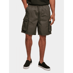 leichte Urban Classics Herren Shorts Kordelzug Klettverschluss 200 g/m² mit Baumwolle Grau
