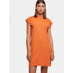 leichtes Urban Classics Damen Kleid 140 g/m² mit Baumwolle Orange