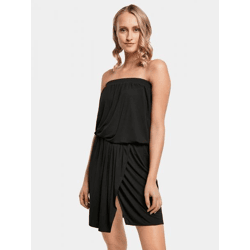 leichtes Urban Classics Damen Kleid Stretch 170 g/m² Schwarz