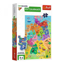 Educational puzzle - Map of Germany German version - 44 pieces