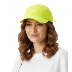 leuchtende ZWILLINGSHERZ OMG Classic Base-Cap mit OMG-Stickerei Baumwoll-Cap justierbare Cappy Schirm-Mütze 4603M K258210 Neon-Gelb