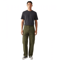 LEVI`S Herren Cargo-Hose mit geradem Bein Baumwoll-Hose A7364-0036 Olivgrün