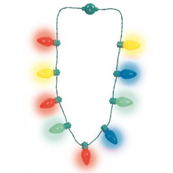 Lichter-Halskette; 95 cm L., Bat. enthalten