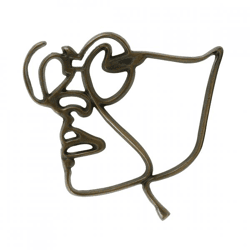 Light & Living wall decoration Face antique bronze 35 cm