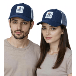 Limp Bizkit Unisex größenverstellbare Base Cap mit atmungsaktiven Mesh-Einsatz Blau/Grau