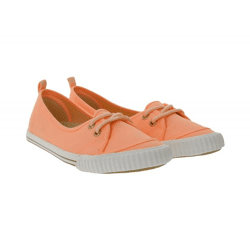 LUHTA Jatta Damen Ballerina Canvas Sneaker mit herausnehmbarer Einlegesohle 9 75522 477L 445 Koralle