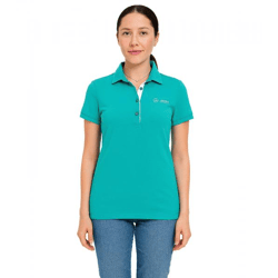 Mercedes-Benz AMG Petronas F1 MAPF1 Polo Damen Baumwoll-Shirt Polo-Shirt mit Team-Logos und farblichen Akzenten Kurzarm-Shirt 701227044 002