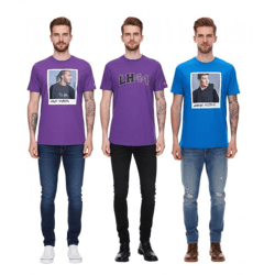 Mercedes-Benz AMG Petronas F1 MAPF1 Portrait oder Logo Herren Baumwoll-Shirt mit George Russel Print Rundhals-Shirt 701222296-701222304 Bla