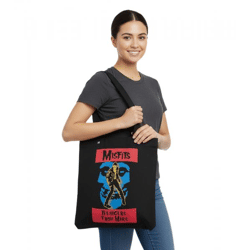 MISFITS Teenager from Mars Punkrock-Band Tote Bag Damen und Herren Schultertasche wendbar LT114889MISO 35x32 cm LT114889MISO Schwarz/Bunt