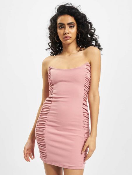 Missguided Minikleid aus Scuba-Cr&ecirc;pe mit seitlichen R&uuml;schen in Rosa