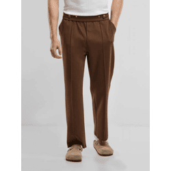 moderne Another Cotton Lab Herren Jeans Stretch Kordelzug Braun