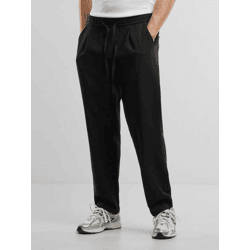 moderne Another Cotton Lab Herren Jeans Stretch Kordelzug Schwarz