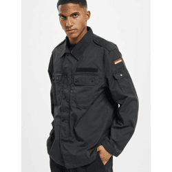 moderne Brandit Herren Jacke Reißverschluss Klettverschluss Schwarz